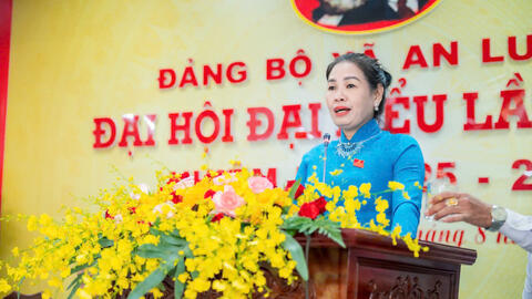 Phó Chủ tịch HĐND tỉnh Huỳnh Thúy Vân dự chỉ đạo Đại hội đại biểu Đảng bộ xã An Lương lần thứ I, nhiệm kỳ 2025 – 2030